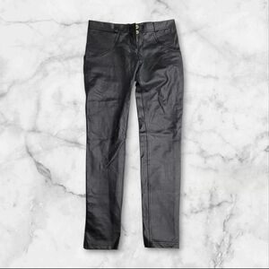 Freddy WR.UP Skinny Push Up Faux Leather Pants size S Black